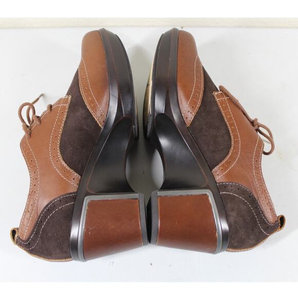 Jambu San Fran Encore Leather Comfort Oxford Wedge Heel Shoes Brown size 8M - Picture 4 of 7